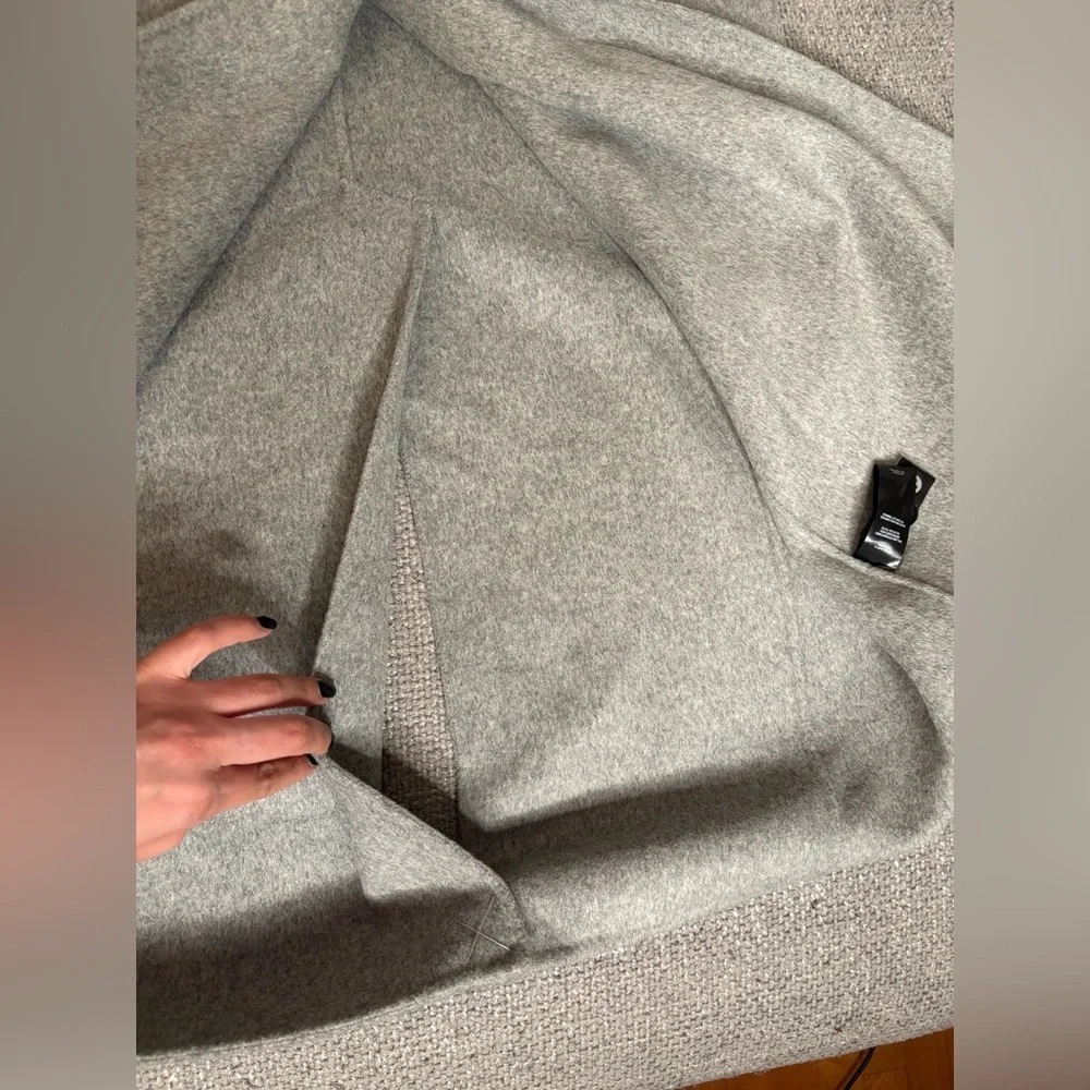 Simons Recycled Wool Blend Gray Double-Breasted Long Overcoat L/XL - Picture 14 of 14